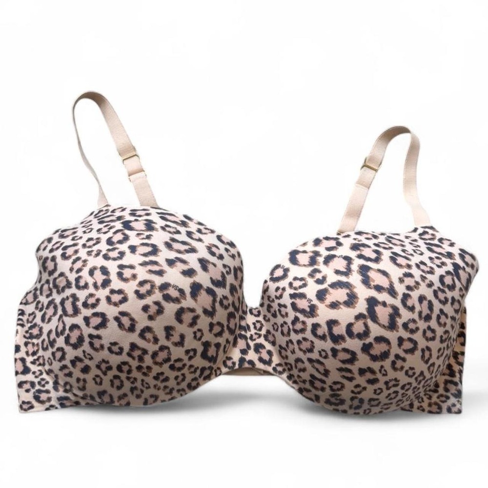Victoria's Secret Incredible Leopard Print Push Up Demi Bra, Women's Size 38DDD